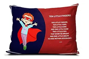 DreamVio Cartoon Printed Velvet Baby Pillow/Cushion/Toys/Soft Toys/Toddler Pillow/Kids Pillow for Baby Boy/Baby Girl (Rectangle Shape) - 14 x 20-inches Style 17