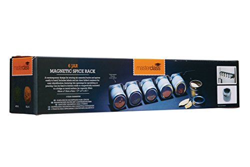 Master Class magnetisch/Wandmontage Gewürzregal mit 6 Gewürzgläsern, 43 cm (43,2 cm) - 2