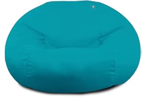 rucomfy Beanbags Extra Large Goliath Indoor/Outdoor Bean bag Chair, Adult Giant Seat Water Resistant for Home and Garden - 130 x 125 x 100cm (Turquoise)