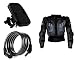 Auto Pearl Premium Quality Bike Accessories Combo of Waterproof Bikes/Bicycle Handlebar Mount Holder Case(Upto 5. 5 inches) For Cell Phone. & Cable Lock For Bicycle/Bike/Helmet/Luggage etc. & Fox Riding Gear Body Armor Protective Jacket For Bike - Black -Xtra Large. RS.1858.00