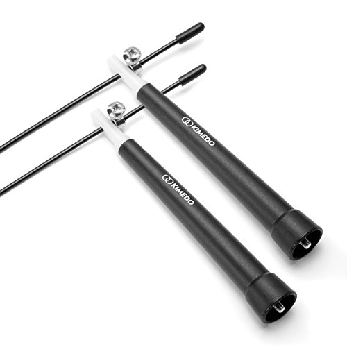 Kimedo® High Speed Profi Springseil | Speed Rope Jumping Fitness Rope Skipping Jump Rope Hüpfseil Schwungseil | Cardio Training Workout zu Hause Outdoor Fit for Fun Crossfit | effektiv abnehmen - 2