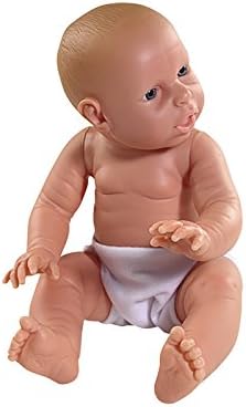 Belonil 17-Inch Preemie-52 White Girl Doll with Open Mouth and Diaper