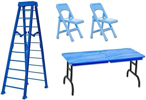 10" Blue Ladder Ultimate TLC Playset - Wrestling Figure Accessories (For WWE &amp; TNA Figures)