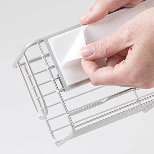 mDesign Duschkorb selbstklebend – praktische Duschablage – ohne Bohren zu montieren – Duschkörbe aus Aluminium in gebürsteter Nickel-Optik – perfekt für Ihr Duschzubehör - 5
