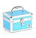 Urbanity Aluminium Makeup Cosmetics Vanity Case Beauty / Jewellery Box Diamond Blue