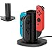 Produktbild TealTech Nintendo Switch Joy-Con Ladestation 4 in 1 Joy-Con Ladestation Dock mit individueller LED-Anzeige (Schwarz)