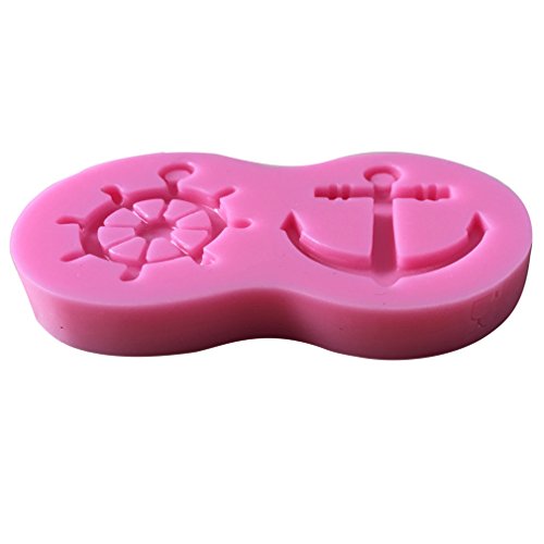 LYNCH Anker Rudder Form 3D Silikon-Fondant-Spitze-Form-Kuchen,der Werkzeuge,Rosa - 2