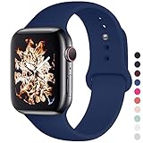 Las bandas para Apple Watch están hechas de silicona duradera y suave, previene la irritación de la piel; Flexible, ligero y muy cómodo de llevar. Resistente al agua y al sudor.