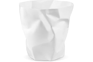 Essey Design Papierkorb, Mini Bin Bin, Design Mülleimer für Büro und Bad, 7 Liter, weiß