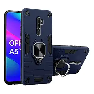Mobilive Shockproof Rugged Armor Back Cover Case for Oppo A5 2020 ||Military Grade Protection || Kickstand || Inbuilt 360 Floating