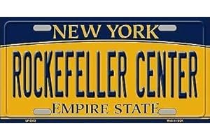 TNND Rockefeller Center New York Plaque d'immatriculation en métal 15,2 x 30,5 cm