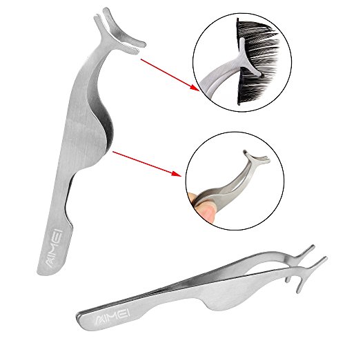 Neverland Pro falsche Wimpern Applicator / Remover-Pinzette Clip Nipper falschem Peitsche-Schonheits-Werkzeug Rosa - 7