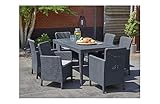 Incluye una mesa de jardín y barras metálicas para evitar que se doble.