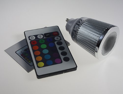 Preisvergleich Produktbild LED RGB Farbwechsel Wellness Highpower Spot 5W GU10 mit FB