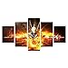 Produktbild Karrnta Leinwand Wandkunst Bilder Home Decor 5 Stücke Poster Assassins Creed Bild Kunstwerk Druck für Wohnzimmer Schlafzimmer Wanddekor Rahmenlos,10x15x2+10x20x2+10x25x1