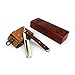 Produktbild A.P. Donovan - Exzellentes 7/8 " Rasiermesser mit Griff aus Mahagoni-Holz - inkl. Holzschatulle und Leder-Streichriemen zum Schärfen + abledern - Razor