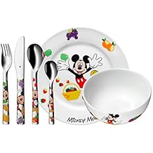 WMF Disney Mickey Mouse - Vajilla para niños 6 piezas, incluye plato, cuenco y