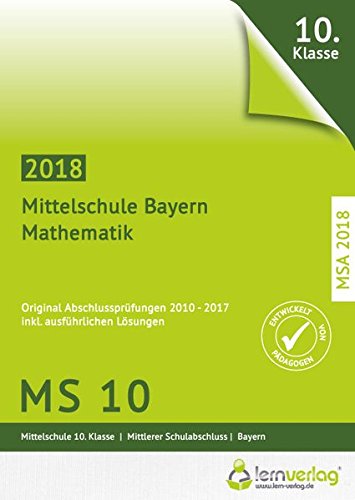Preisvergleich Produktbild Abschlussprüfung Mathematik M10 Mittelschule Bayern 2018