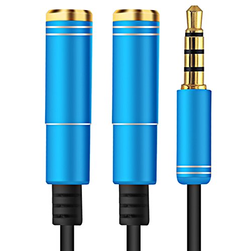 Cuffia Kit adattatore, AFUNTA U Forma 3,5 millimetri sdoppiatore per cuffie audio e MIC + 3,5 millimetri 4 Posizione di doppio 3 Posizionare 3,5 millimetri M / F, compatibile con iPhone iPad di Samsung LG Smartphone Laptop PS4 auricolare