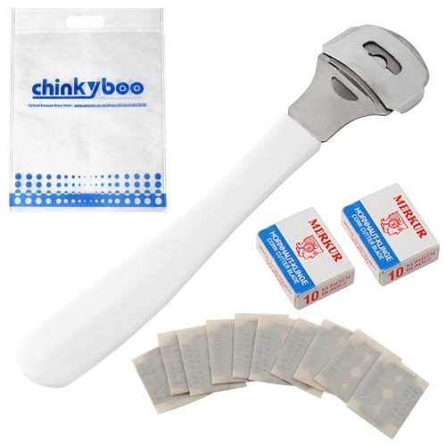 Tinxs White Callus Corn Hard Skin Remover Shaver Foot Pedicure Kit
