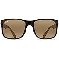 Maui Jim Sunglasses | Red Sands Asian Fit H432N-11T | Polarized Rectangular Frame, Grey Tortoise, with Patented PolarizedPlus2 Lens Technology