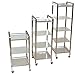 Produktbild moebel direkt online Metallregal mit Rollen in 3 Größen _ Regal _ Regale mit Glasböden Regal mit 5 Glasböden, 121 cm hoch
