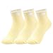 Produktbild YouPue 3 Paar Verdicken Damen Middle Rise Baumwolle Socken Warm Casual Atmungsaktiv Sport Sneaker Socken Herbst Und Winter Gelb 35-39