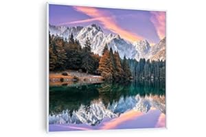 Klarstein Air Art Smart Stufa Elettrica Basso Consumo, Termoconvettore Elettrico da Parete 350W con Controllo IoT/WiFi App, Termosifone Elettrico a Muro, Pannello Radiante Infrarossi, Senza CO2