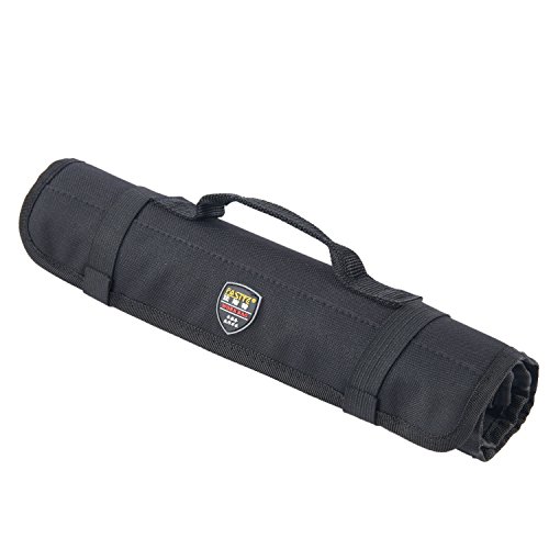Babimax Rolltasche Werkzeugetasche Tragetasche Schwarz 600 Denier Nylon aus Oxford leer handtragend Stifthalter Dukumententasche mit 20 Fächer leer für Techniker und Mechaniker - 3
