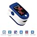 Produktbild Finger Puls Oximeter Alarm Pulston Sauerstoffsättigung SpO2 einfache Alarm Pulston Sauerstoffsättigung SpO2 einfache Bedienung schnelles Ergebnis Heart Rate Monitor w/Lanyard & Carry Case,Blau