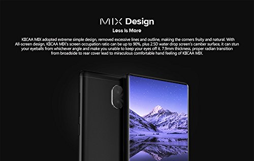 LEAGOO KIICAA MIX, 4G LTE Dual Nano SIM Handy, Smartphone Ohne Vertrag, 5,5 Zoll Voll Display, Android 7.0, Octa Core Fingerabdruck ID, Triple Kamera (F:13MP, R:13MP + 2MP) GÃ¼nstiges Mobiltelefon, Schwarz