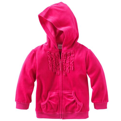 SONOMA life + style Ruffled Velour Hoodie - Toddler (18 Months, Dark Pink)