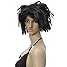 Sexy Punk Rocker Messy Black Wig Fancy Dress Cosplay Costume Full head Wig
