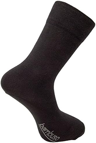 Bambuso Original 2-Pack Super Soft Premium Men's Bamboo Socks (Large, Black)