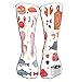 Produktbild Hohe Socken Outdoor Sports Men Women High Socks Stocking Seafood sea Fish Shellfish Lobster fishmarket Fishery Set Salmon prawn Ocean Gourmet Seafood Variegated Tile Length 19.7"(50cm)