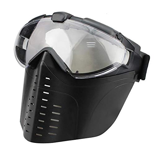 Preisvergleich Produktbild Arvin87Lyly Atmungsaktiv Radfahren Gesichtsmaske, Schlagfeste Beschlagfreie Maske mit Lüfter und abnehmbare Brille