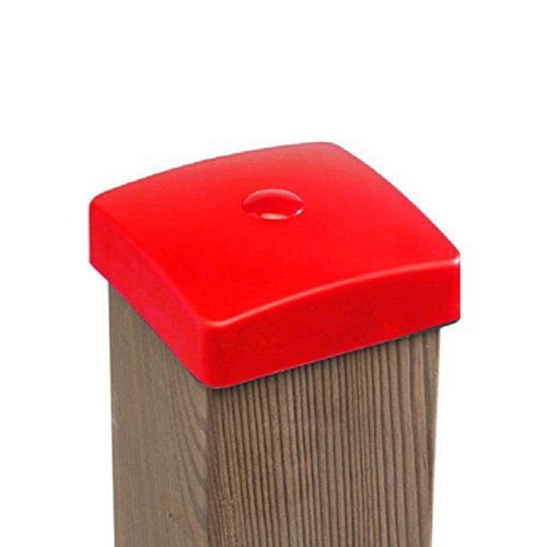Abdeckkappe Kunststoff für Pfosten 90x90 mm Farbe rot von Gartenpirat®