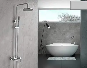 Jaaz Shower Panel, Red, Chrome Finish