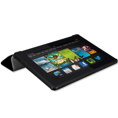 MoKo Ultra Slim PU Leder Hülle Schutzhülle Tasche Ledertasche Schale Smart Case für Amazon All New Kindle Fire HD 7 Zoll 2013 Gen Tablet,Schwarz (Nicht für Kindle Fire HD 7 2012/Fire HDX 7 2013) - 5