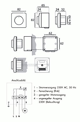 Drehzahlregler stufenlos Typ AREB 2,5 A 230 V - 2