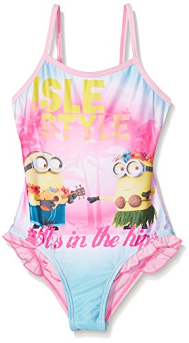 Sun City FR Minion Fruit, Costume da Bagno Bambina, Rosa (Rose), Small