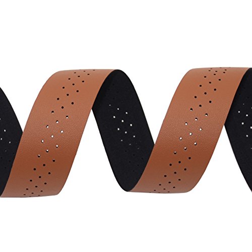 KINGOU Carbon Faser PU Leder Road Bike Lenkerband Bar Tapes – 2 pro Set - 4