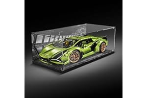 Tirff Vetrina acrilica compatibile con Lego 42115 Lamborghini Sián FKP 37, vetrina antipolvere per 42115 (senza modello) (tipo B)