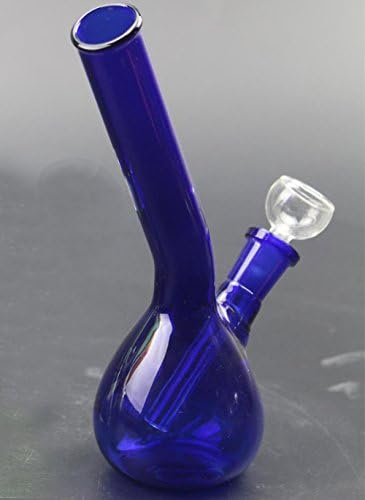 7" Tall Handmade Glass 14.4mm Joint Blue