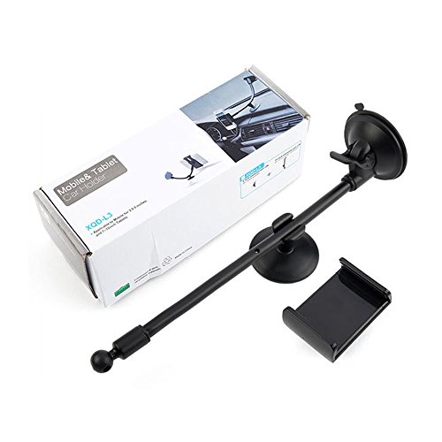 Supporto Auto Smartphone Universale,Porta Cellulare Auto Lungo Braccio Rotazione di 360 gradi,clip universale da 5 pollici per Smartphone iPhone 7/7 Plus/6/6s/5/5s /4s ecc.