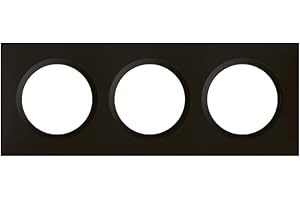 plaque - 3 postes - noir - effet velours - legrand dooxie 600893