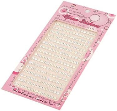 Pack of 16) Adhesive Pearl Flowers 6 cm Length, With Adhesive Strip, Crystal Rhinestone Gems Beads Decorative Coloured Stones, Card, Available in a Range of Colours