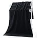 Produktbild JUNCHEN Einfarbig Schwarz Große Badetuch Hohe Qualität Dick 100% Baumwolle Hotel Erwachsene Gesicht Handtücher Weiche Bequeme Wasseraufnahme, Schwarz, 70X140Cm 600G
