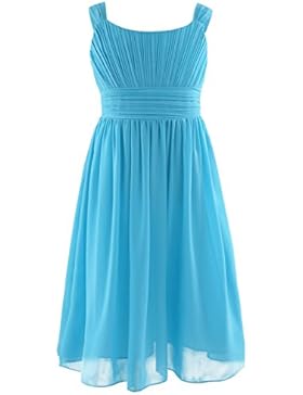 iEFiEL Mädchen Kinder Kleider festlich Brautjungfern Sommer Kleid Hochzeit Party Kleid Chiffon Festzug Gr. 104...