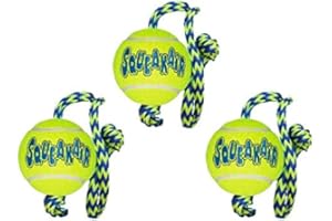 KONG - Pelota de Aire con Cuerda de Juguete para Perro, tamaño Mediano